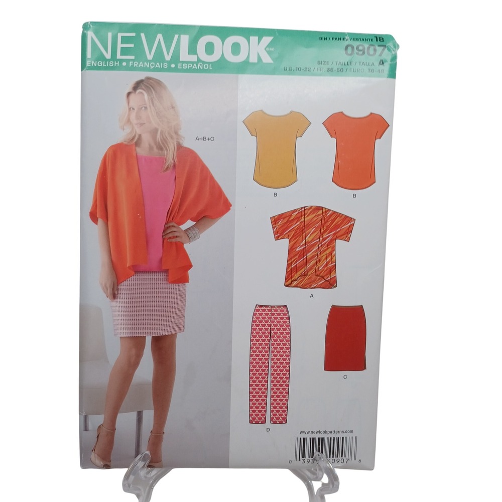 New Look 6217 or 0907 Sewing Pattern Misses Jacket Top Skirt Pants Size 10-22